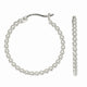 Small Bead Hoop Earrings in Sterling Silver
