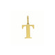 Initial T Charm Pendant in 14K Yellow Gold