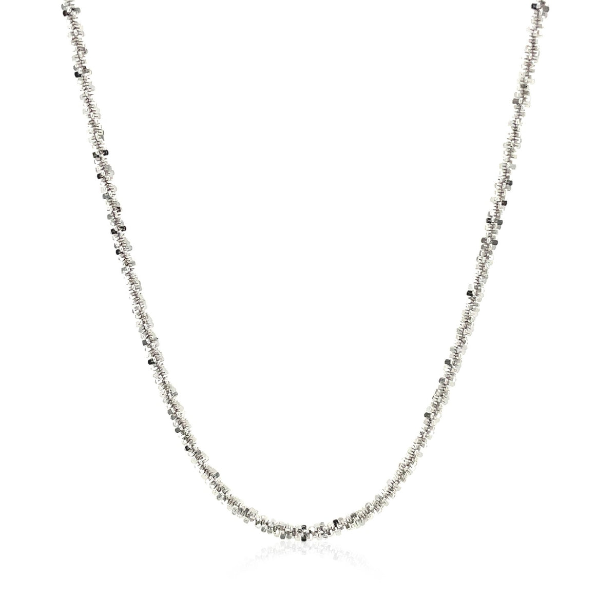 Sparkle Style Chain in Rhodium-Plated Silver 2.2mm (2.20 mm)