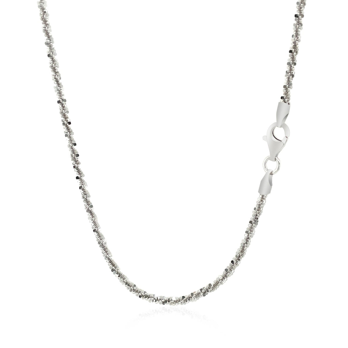 Sparkle Style Chain in Rhodium-Plated Silver 2.2mm (2.20 mm)
