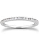 Slim Profile Diamond Channel Set Wedding Band in 14K White Gold