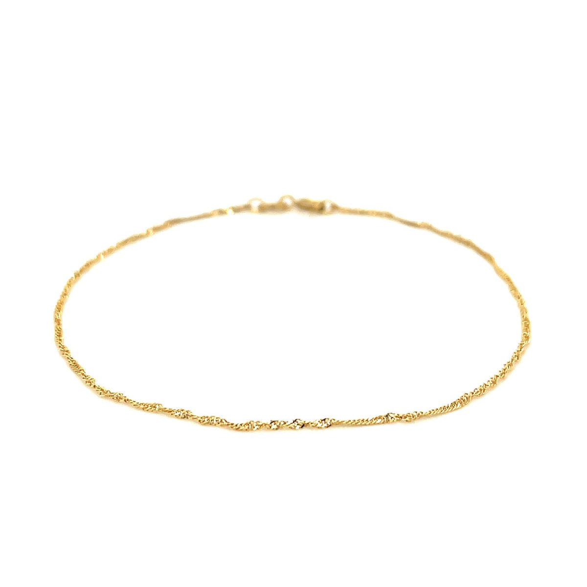 Singapore Bracelet in 14K Yellow Gold (1.10 mm)