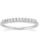 Raised Shared Prong Diamond Wedding Band in 14K White Gold