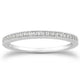 Diamond Micro Pave Milgrain Wedding Band in 14K White Gold