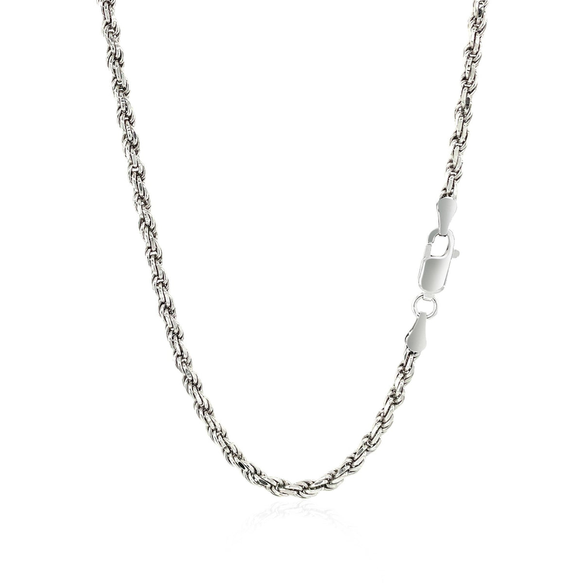 Diamond Cut Rope Style Chain in Sterling Silver (2.90 mm)