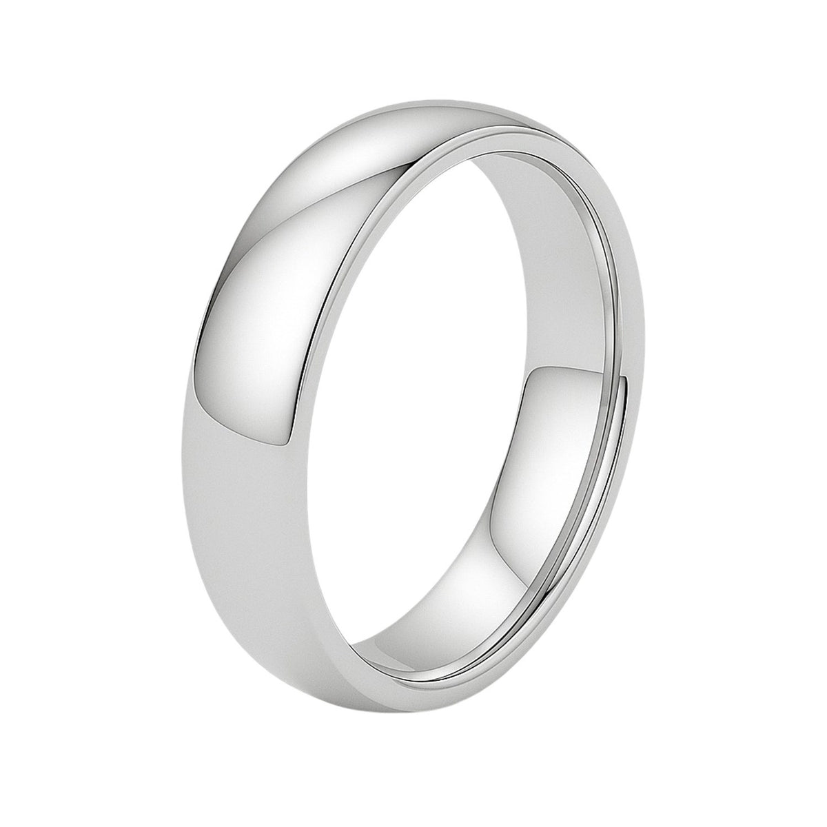 Comfort Fit Wedding Band in 14K White Gold (5.00 mm)