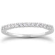 Shared Prong Diamond Wedding Band with Airline Gallery in 14K White Gold