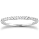 Shared Prong Diamond Wedding Band with Airline Gallery in 14K White Gold (0.21 ct. tw.)