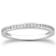 Slender Channel Set Diamond Wedding Band in 14K White Gold 1/2 Around