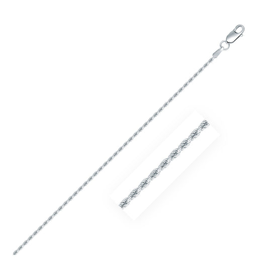 Diamond Cut Rope Style Chain in Sterling Silver (1.40 mm)