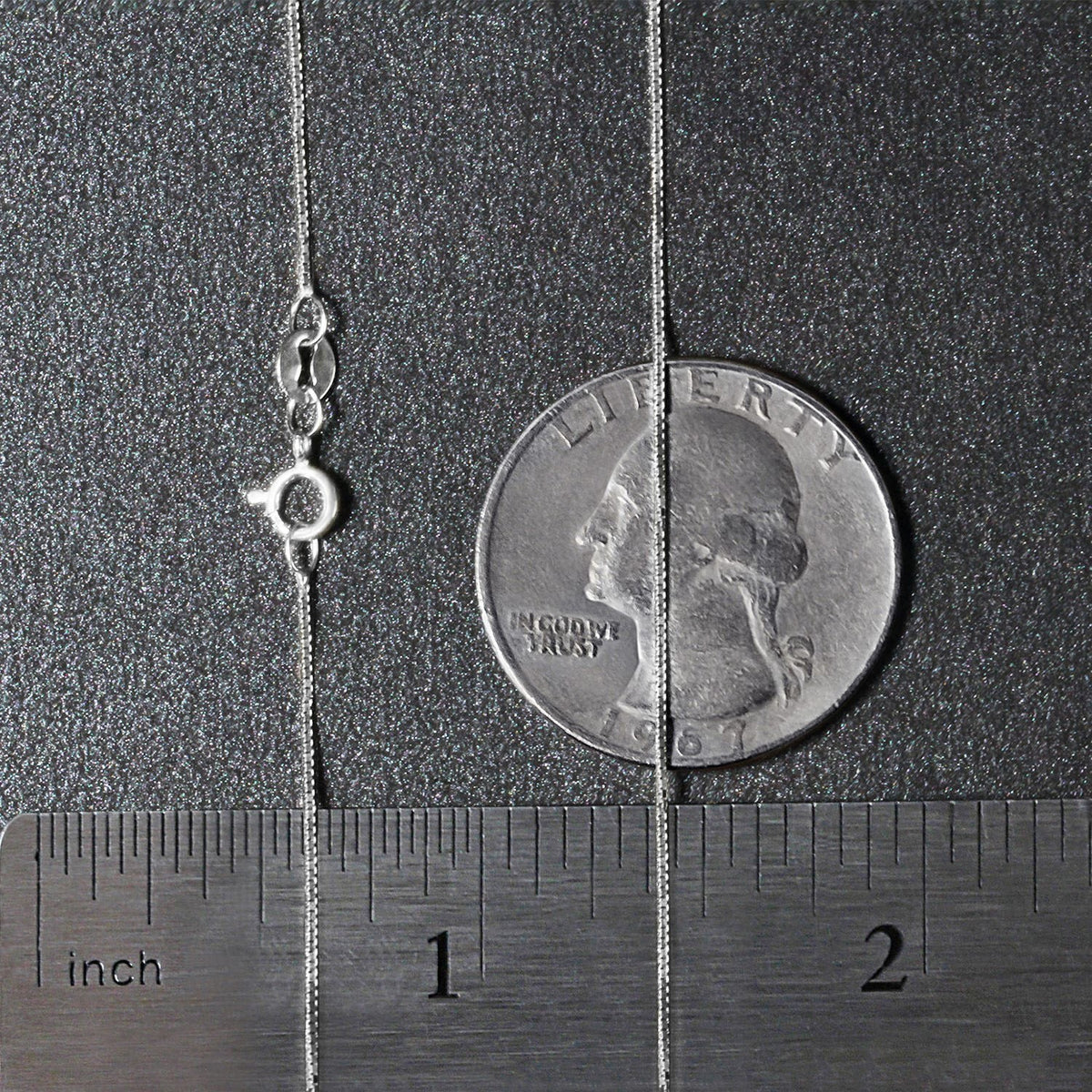 Classic Box Chain in 10K White Gold (0.60 mm)