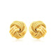Textured Love Knot Stud Earrings in 14K Yellow Gold (9.65 mm)