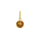 Round Citrine Charm Pendant in 14K Yellow Gold