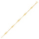 Anklet with Fancy Diamond Shape Filigree Stations in 14K Yellow Gold