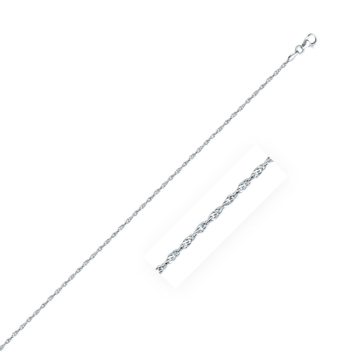Singapore Style Chain in Sterling Silver (1.80 mm)