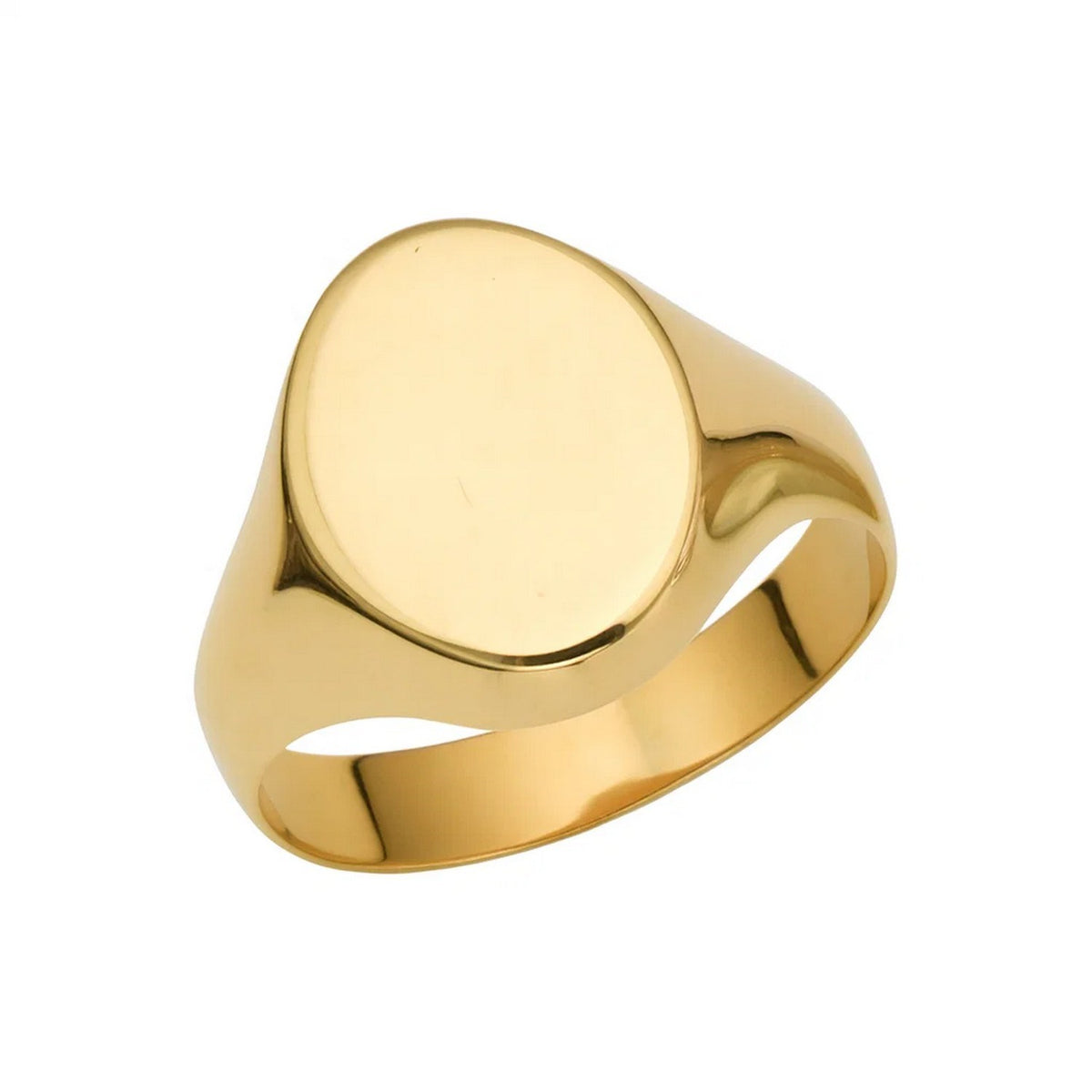 Oval Signet Ring in 14K Yellow Gold
