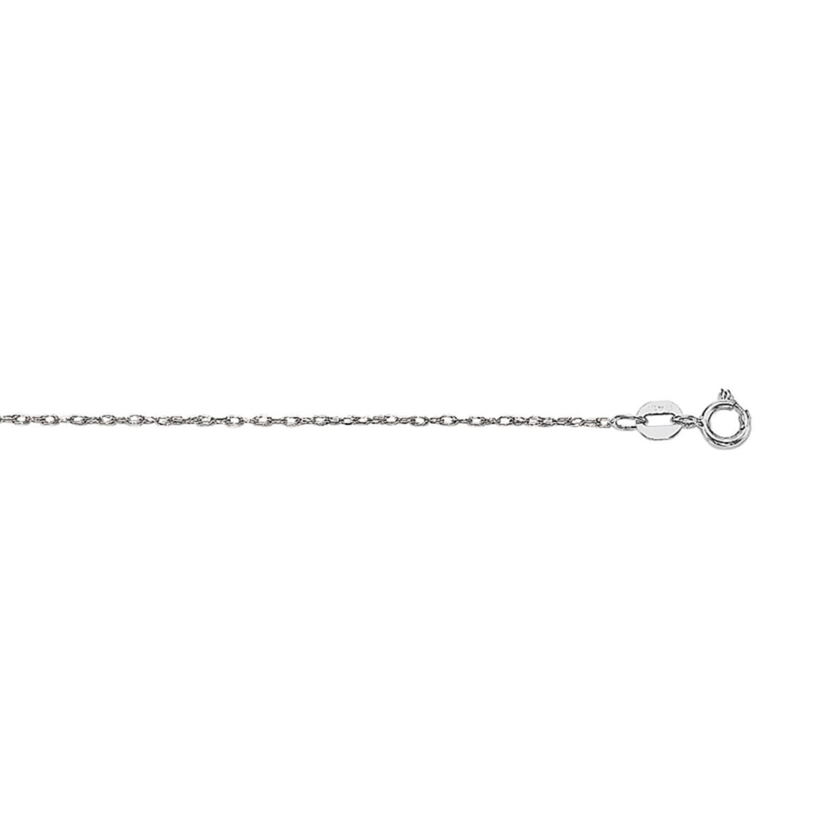 Machine Rope Chain in 14K White Gold (0.80 mm)