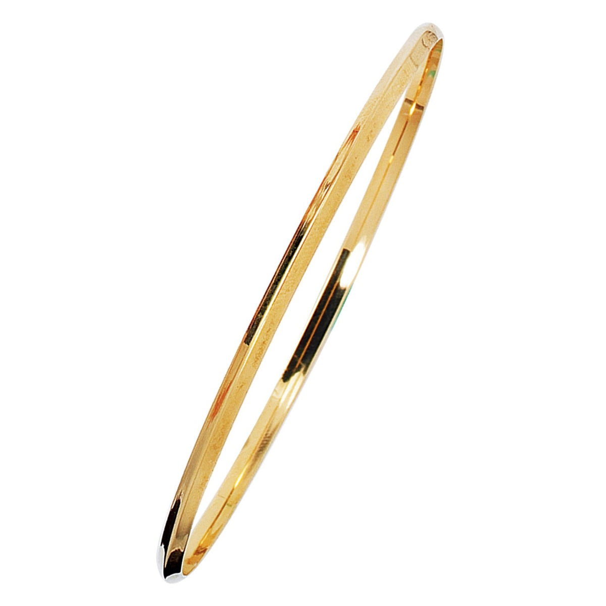 Knife Edge Bangle in 14K Yellow Gold