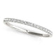 Slim Pave Set Diamond Wedding Band in 14K White Gold (1/8 cttw)