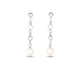 Freshwater Pearl Bead Drop Earrings in Sterling Silver