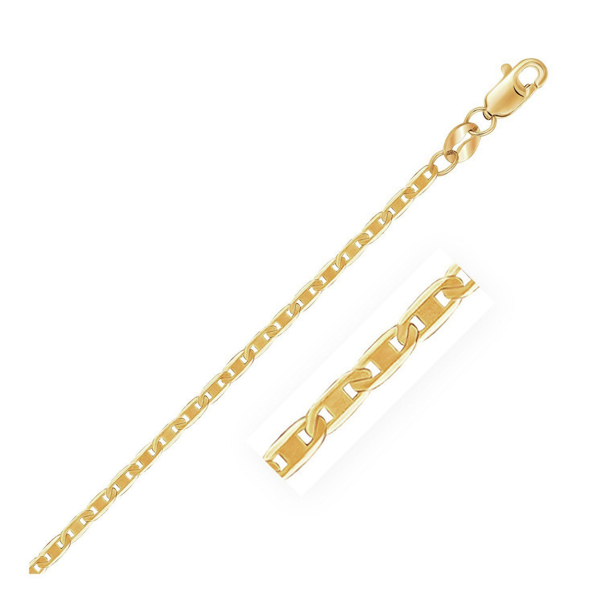 Mariner Link Bracelet in 10K Yellow Gold (1.70 mm)