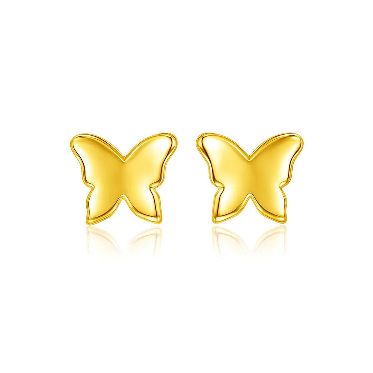 Butterfly Stud Earrings in 14K Yellow Gold (5.59 mm)