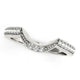 Round Diamond Curved Antique Wedding Band in 14K White Gold (1/4 cttw)