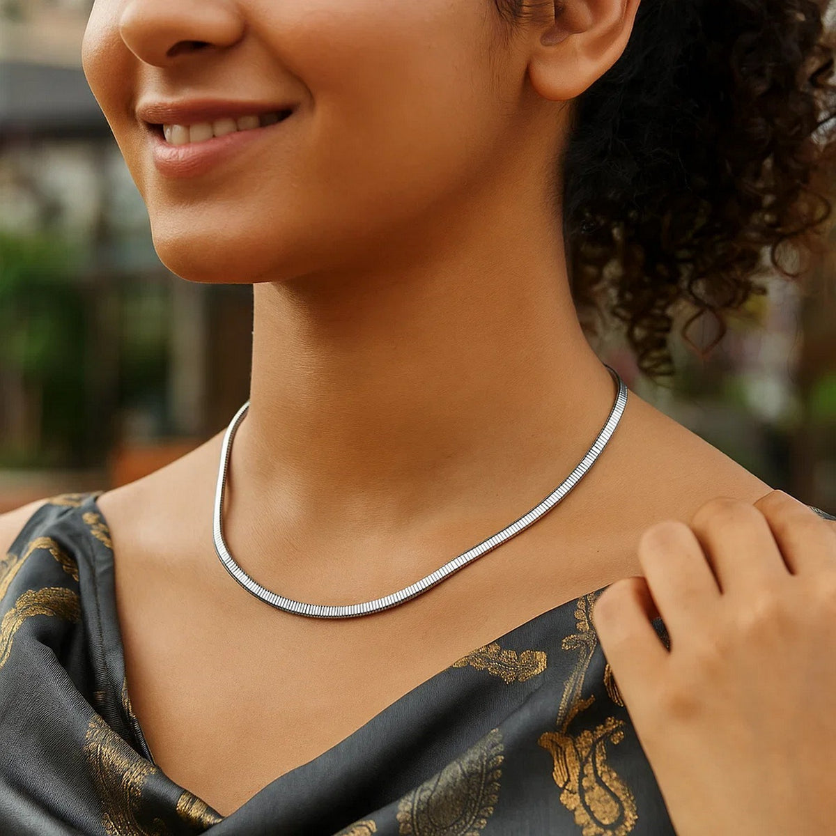 Cubogas Chain Necklace in Sterling Silver