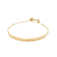 Textured Curved Bar Adjustable Bracelet in 14K Yellow Gold (1.00 mm)