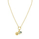 Sunflower Cubic Zirconia Charm Necklace in Gold-Plated Sterling Silver