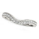 Milgrained Baroque Curved Diamond Wedding Ring in 14K White Gold (1/6 cttw)