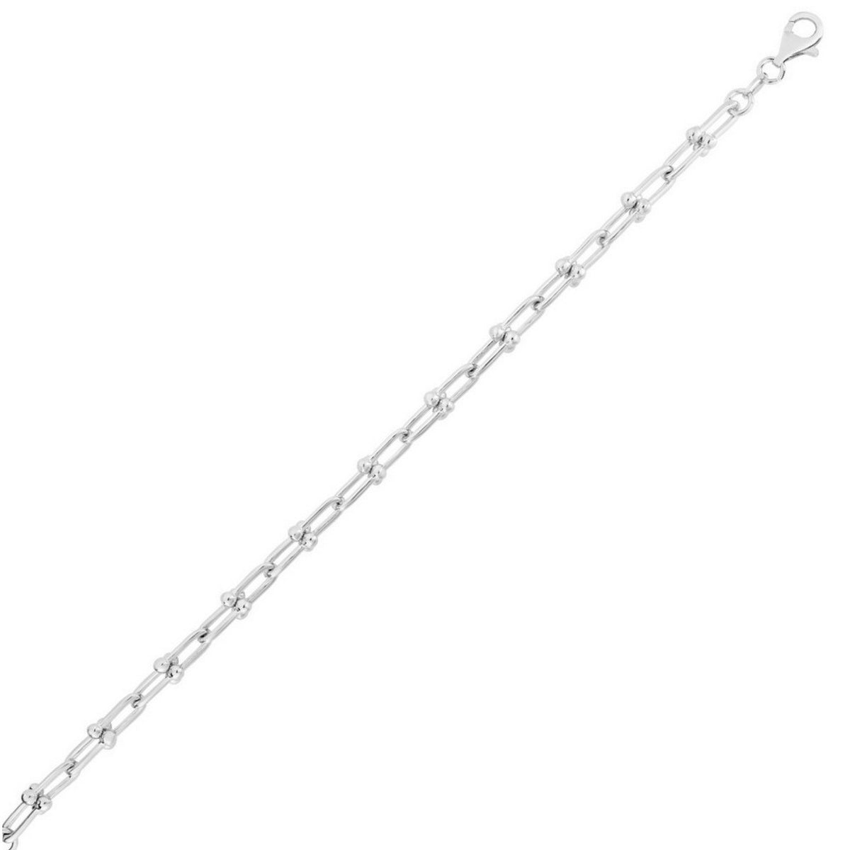 Jax Link Chain in Rhodium-Plated Sterling Silver (6.00 mm)