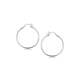 Thin Polished Hoop Style Earrings with Rhodium Plating in Sterling Silver (2x30mm)