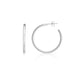 Round Tube C-Hoop Earrings in Sterling Silver