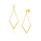 Open Kite Chain Drop Earrings in 14K Yellow Gold (45.00 mm)