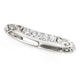 Antique Style Curved Diamond Wedding Band in 14K White Gold (1/10 cttw)