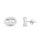 Puffed Mariner Stud Earrings in Sterling Silver