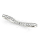 Curved Pave Diamond Wedding Ring in 14K White Gold (1/4 cttw)