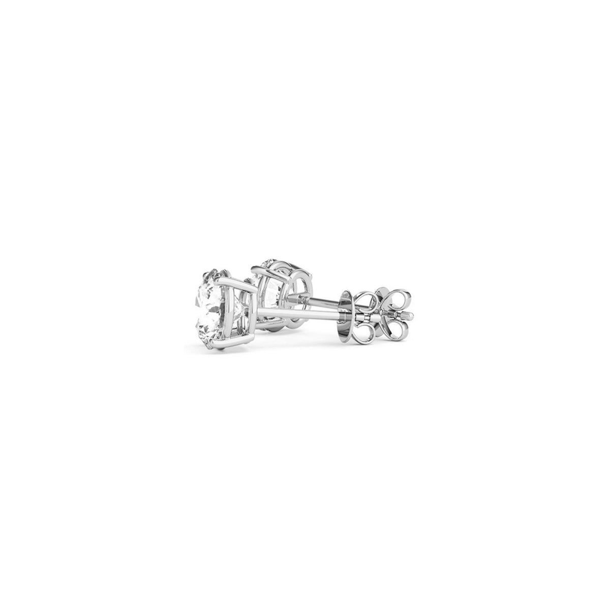 1.5 cttw IGI Lab Grown Round Diamond Earrings in 14K White Gold G/VS2