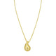 Puffed Raindrop CZ Necklace in Gold-Plated Sterling Silver