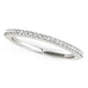 Pave Scallop Setting Diamond Wedding Band in 14K White Gold (1/8 cttw)