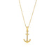 Anchor Pendant Necklace in 14K Yellow Gold