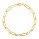 Long Domed Paperclip Bracelet in 14K Yellow Gold (4.80 mm)