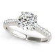 Round Cut Diamond Engagement Ring in 14K White Gold (1 5/8 cttw)