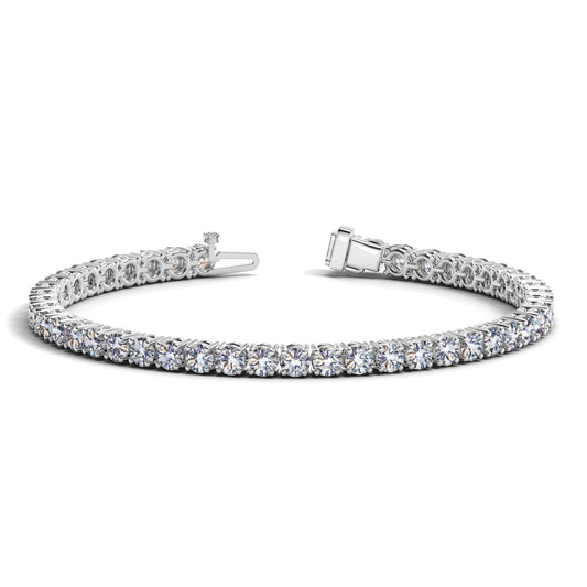 Lab Grown Round Diamond Tennis Bracelet in 14K White Gold (10 cctw F/G VS2/SI1)