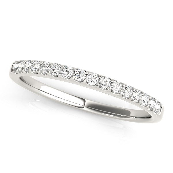 Diamond Scalloped Set Wedding Band in 14K White Gold (1/6 cttw)