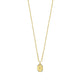 CZ Octagonal Star Locket Necklace in Gold-Plated Sterling Silver