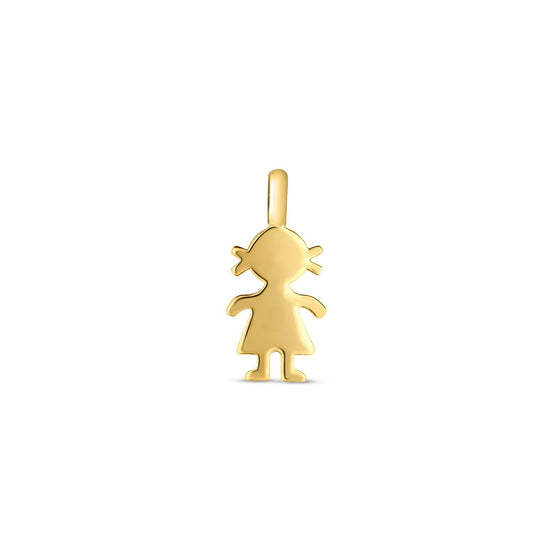 Mini Girl Charm in 14K Yellow Gold