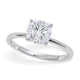 1.5 Carat Cushion Lab Grown IGI Diamond Solitaire in 14K White Gold G/VS1