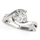 Split Band Round Bypass Diamond Engagement Ring in 14K White Gold (1 1/8 cttw)